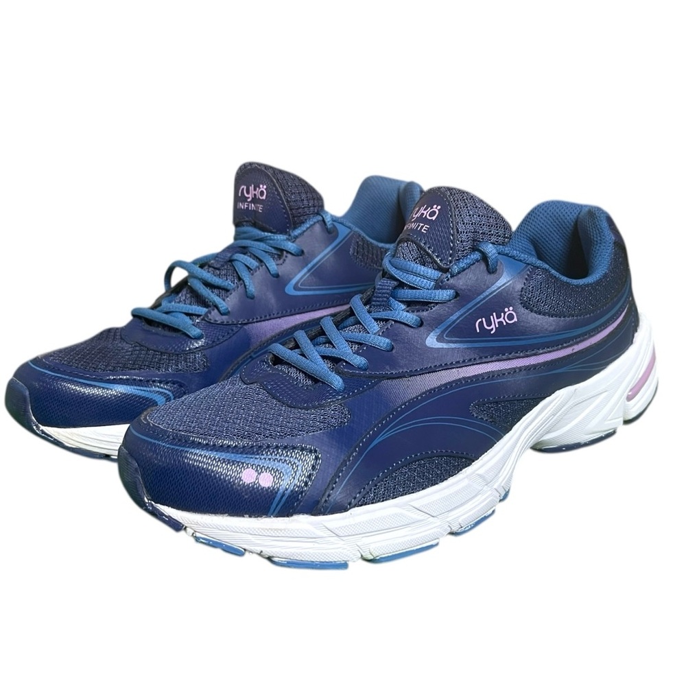 Ryka Blue Athletic Sneakers Comfort Walking Lace Shoes Womens Size 11 Memory